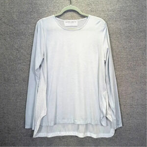 Athleta DEREK LAM 10C Long Sleeve Athletic Wear Mesh Back Blue, White Size Large